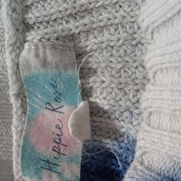 Hippie Rose Cropped Shaker Knit Sweater Tie Dye size XS - Picture 3 of 6